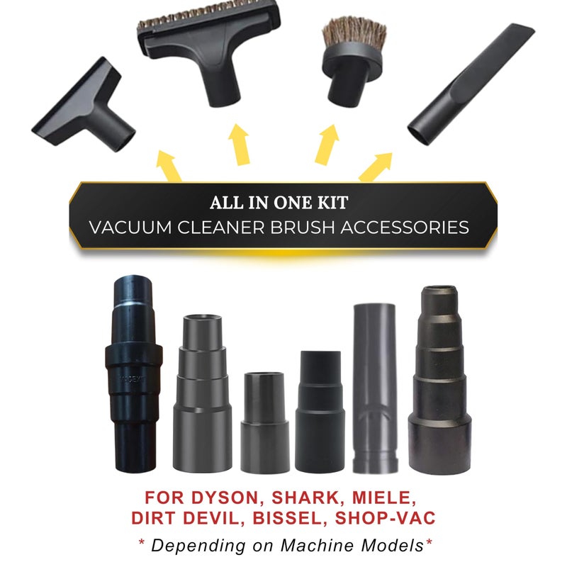 VACEXT Household Cleaning Kit Attachments Vacuum Cleaner Accessories Universal Vacuum Hose Adapters Flexible Crevice Tool for Dryer Lint Vent Trap Cleaner - Image 2